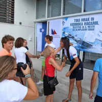 V Portorožu bučno sprejeli Tino Mrak in Veroniko Macarol