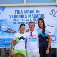 V Portorožu bučno sprejeli Tino Mrak in Veroniko Macarol