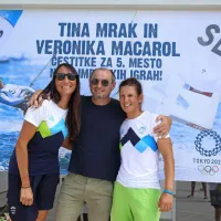 V Portorožu bučno sprejeli Tino Mrak in Veroniko Macarol