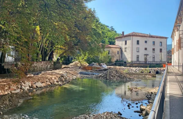 Tudi v Podskali so dela v polnem zamahu.