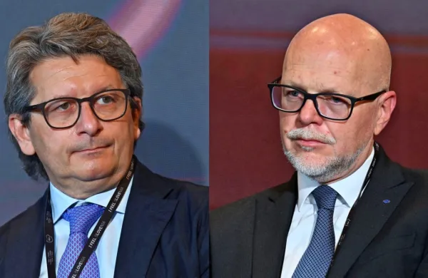 Predsednik italijanske pristaniške uprave za vzhodni Jadran Zeno 
D'Agostino (levo) in predsednik uprave Luke Koper Dimitrij 
Zadel 