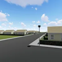 Tako  bi bilo videti naselje z montažnimi hišami po dostopnih 
cenah.