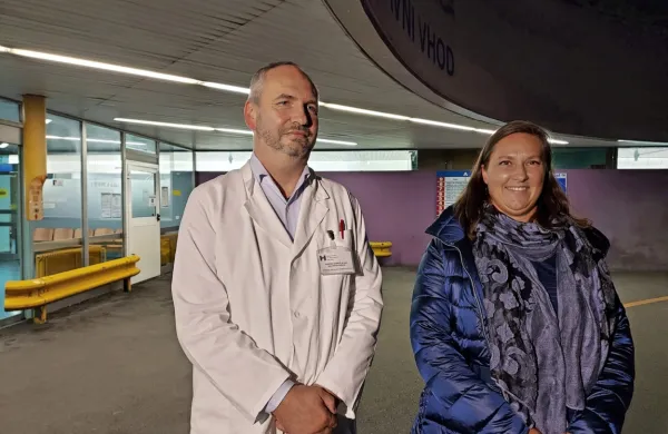 Novi direktor Splošne bolnišnice Dr. Franca Derganca Nova Gorica 
Dimitrij Klančič in predsednica sveta zavoda bolnišnice Metka 
Jelinčič Maraž