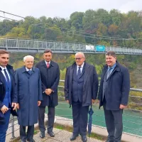 Ogled nove brvi čez Sočo v Solkanu