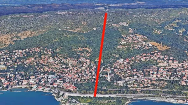 

Trasa zračne povezave med Opčinami in Barkovljami. 

