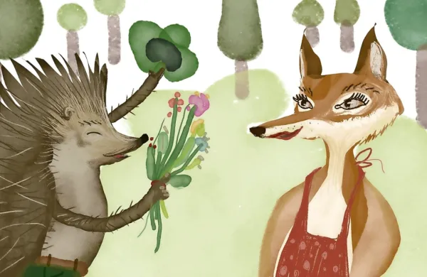 Predstavo Ježeva hišica zaznamujejo ilustracije Vedrana Mutavčiča. 