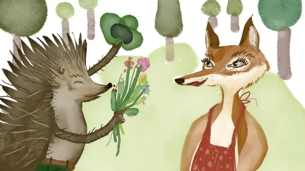 Predstavo Ježeva hišica zaznamujejo ilustracije Vedrana Mutavčiča. 
