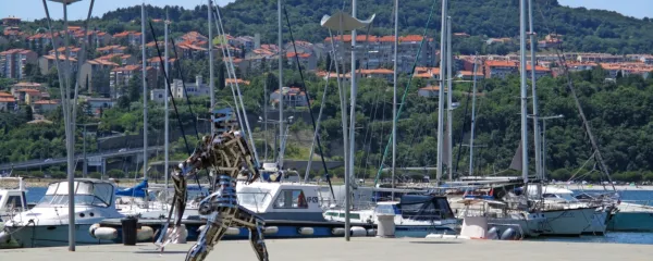 Začasna postavitev plastike Zorana Pozniča v okviru Majskega 
salona 2021 v Kopru.
