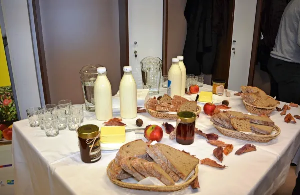 Danes  bodo v šolah in vrtcih več kot 310.200 otrokom, vzgojiteljem 
in učiteljem   postregli s tradicionalnim slovenskim zajtrkom, ki 
vsebuje živila domačega izvora. Projekt je na pobudo Čebelarske 
zveze Slovenije zaživel pred 11 leti, njegov namen  je poudarjanje 
v Sloveniji pridelane hrane. Ker je letos   mednarodno leto sadja in 
zelenjave,  gre poseben poudarek pomenu lokalne samooskrbe s  
temi živili. 