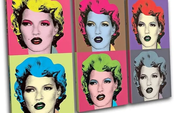 Navdahnjen z Warholovimi portreti Marilyn Monroe je Banksy tako 
upodobil manekenko Kate Moss. Na Amazonu, od koder je 
fotografija, je moč tovrstne reprodukcije dobiti že za 100 evrov.  