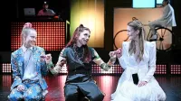  Tridesetletnice v SNG Nova Gorica igrajo (z leve) Lara Fortuna, Anuša Kodelja in Lucija Harum. 