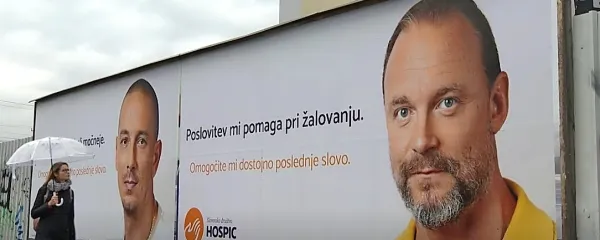 V kampanji “Nismo imeli priložnosti” so sodelovali  pevec in 
ambasador Hospica Boštjan Nipič - Nipke,  režiser Žiga Čamernik  (z 
leve na plakatu), ambasadorka Hospica Manca Košir, pisateljica 
Carmen L. Oven in  Oskar Roban, vsi tudi prostovoljci Hospica.