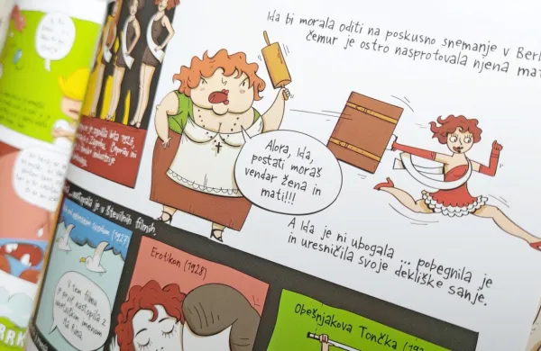 Ita Rina na detajlu v stripovskem albumu  Znamenitni.
