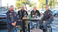 Kolege motoriste opozarjajo (z leve): Sašo Dautović, Miladin Dević, Stipe Vincek in Gregor Šimac.