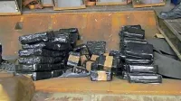 Preiskovalci so  članom  združbe zasegli skoraj  tono različnih  
prepovedanih drog. 