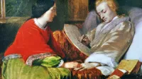   Rekviem, eno največjih mojstrovin klasične glasbe,  je Mozart leta 1791  ustvarjal na smrtni postelji. Ob njem 
je bila žena  Konstanca, tako pa ju je v naslednjem stoletju  upodobil angleški slikar William James Grant. 