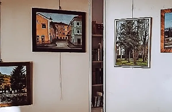 Sežanske vedute so na ogled v Kosovelovi knjižnici.