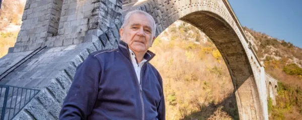 Gorazd Humar pod Solkanskim mostom.