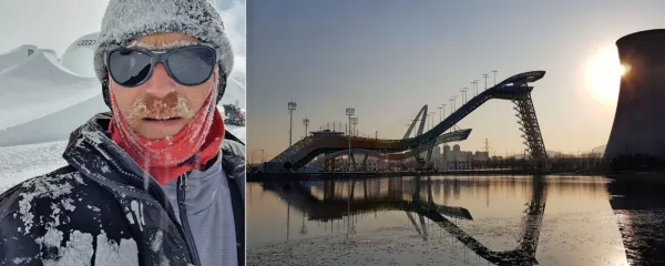 Nejc Kralj, Korošec iz Ankarana, že 15 let gradi snežne parke, te dni 
pa  ureja  olimpijsko skakalnico sredi kitajske prestolnice