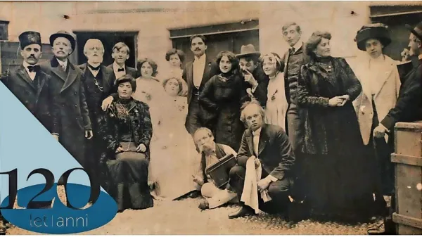 Ena redkih fotografij tržaškega Dramatičnega društva, ki je bilo ustanovljeno leta 1902. 