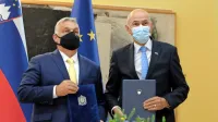 Madžarski premier Viktor Orban med obiskom Slovenije septembra lani 