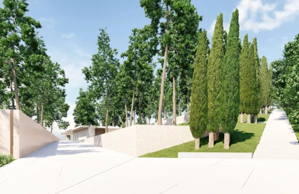 Podoba novega ankaranskega pokopališča je nastala po projektu 
družbe Void. 