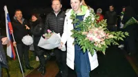 Ano Bucik je na sprejem popeljal predsednik SK Gorica Goran 
Miškulin.