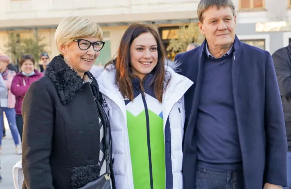Andreja z mamo Eldo in očetom Andrejem