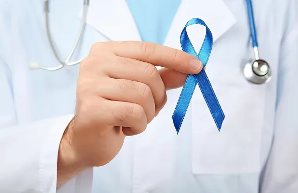 Modra pentlja, zaščitni znak  marca, meseca boja proti raku na 
debelem črevesu in danki.  