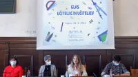 Z leve sedijo Irena Morgan, Gabrijela Kukovec Pribac, Vesna 
Starman in Matej Slavec. V  DPM Koper že  napovedujejo  otroški 
parlament 8. aprila na temo poklicne prihodnosti.   