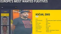 Enis  Kočan  se  je    znašel  tudi  na  seznamu   najbolj  iskanih    v  
Evropi.  