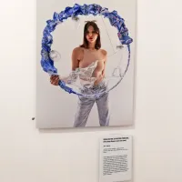 Instalacijo študentke Ane Južnič je navdihnil dan, ko se je odločila, 
da bo študirala v Kopru in ne Ljubljani. Uporabila je blago, akril, 
žico, plastenke, led luči in mekol.   