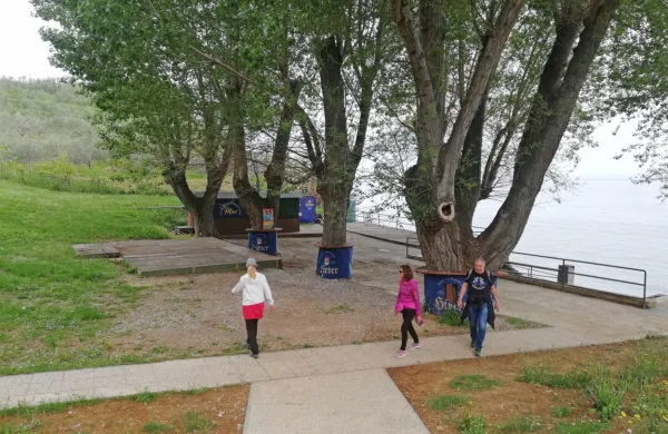 Območje pod Belvederjem, kjer se začne Krajinski park Strunjan,  
te dni. 