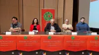 Teden ljubiteljske kulture so predstavili (z leve) Matjaž Šmalc, 
Urška Bittner Pipan,  Damjan Damjanović, Gojmir Lešnjak - Gojc in 
Jan Pirnat.