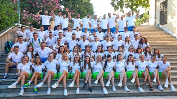 Večji del slovenske reprezentance za sredozemske igre.