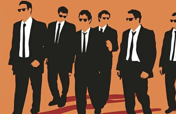 Na razstavo Iz katerega filma si pa ti? v vilo Bartolomei  vabi plakat 
s prepoznavnimi Tarantinovimi Steklimi psi.