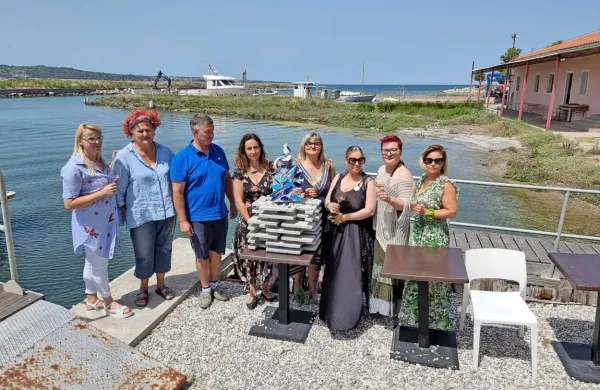 Vinarka Elizabet Bordon, kiparka Fulvia Zudić, Lean in Irena Fonda, ter članice združenja Ženske in vino Ingrid Mahnič, Koni Marchesan, Mojca 
Bordon in Maša Marchesan.