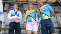 Gorsko kolesarski evropski prvak v disciplini eliminator na slovesnem sprejemu ob mami in očetu - Damjani 
in Mirku.