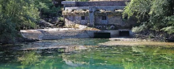 Izvir Rižane je bil prejšnji teden pojenjajoča mlakuža brez dotoka 
vode.