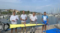  Z leve:  nekdanji in sedanji predsednik VK Argo  Ecio Babič in  Erik 
Tul, župan Danilo Markočič in  Rajko Hrvat  

