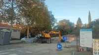 Večje parkirišče za trgovino Mercator