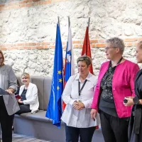 Ekipa podjetniškega inkubatorja (z leve): Jana Nadoh Bergoč, Ana Širca, Dolores Keš in Doris Komen Horvat.