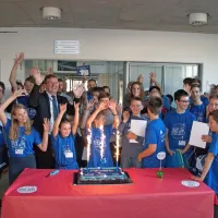 Utrinek z Nasinega hackathona v sežanskem inkubatorju leta 
2019
