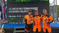 Najboljši trije posamezniki po skupni razvrstitvi: na sredini 
državni prvak Janez Meden, levo Blaž Jurjavčič, desno Žiga 
Švigelj