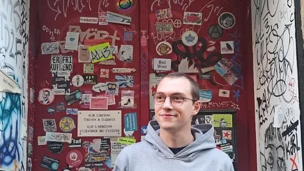 Simon Urban, predsednik slovenskega študentskega kluba na 
Dunaju