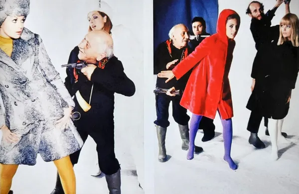 Neznani  Pilon: knjiga prinaša tudi  njegove pesmi in razkriva, kako  je 
kot starček   med manekenkami  poziral za francosko revijo Vingt ans.  