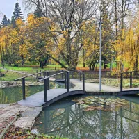 Eden od mestnih biserov je tudi Kindlerjev botanični park z 
ribnikom in sprehajalnimi potmi.  