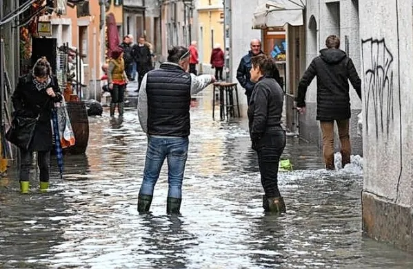 Danes zjutraj okrog 8. ure je voda zaradi visoke plime zalila Milje. 
V mestu je bilo na ulicah in trgih več kot 40 centimentrov vode. 
Foto vir: Primorski dnevnik/ Fotodamj@n