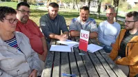 Župan Tomaž Vencelj s člani Liste KS, s katere jih bo šest v novem 
občinskem svetu.