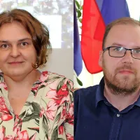 Urška Lahajnar Ubajiogu in Gašper Uršič